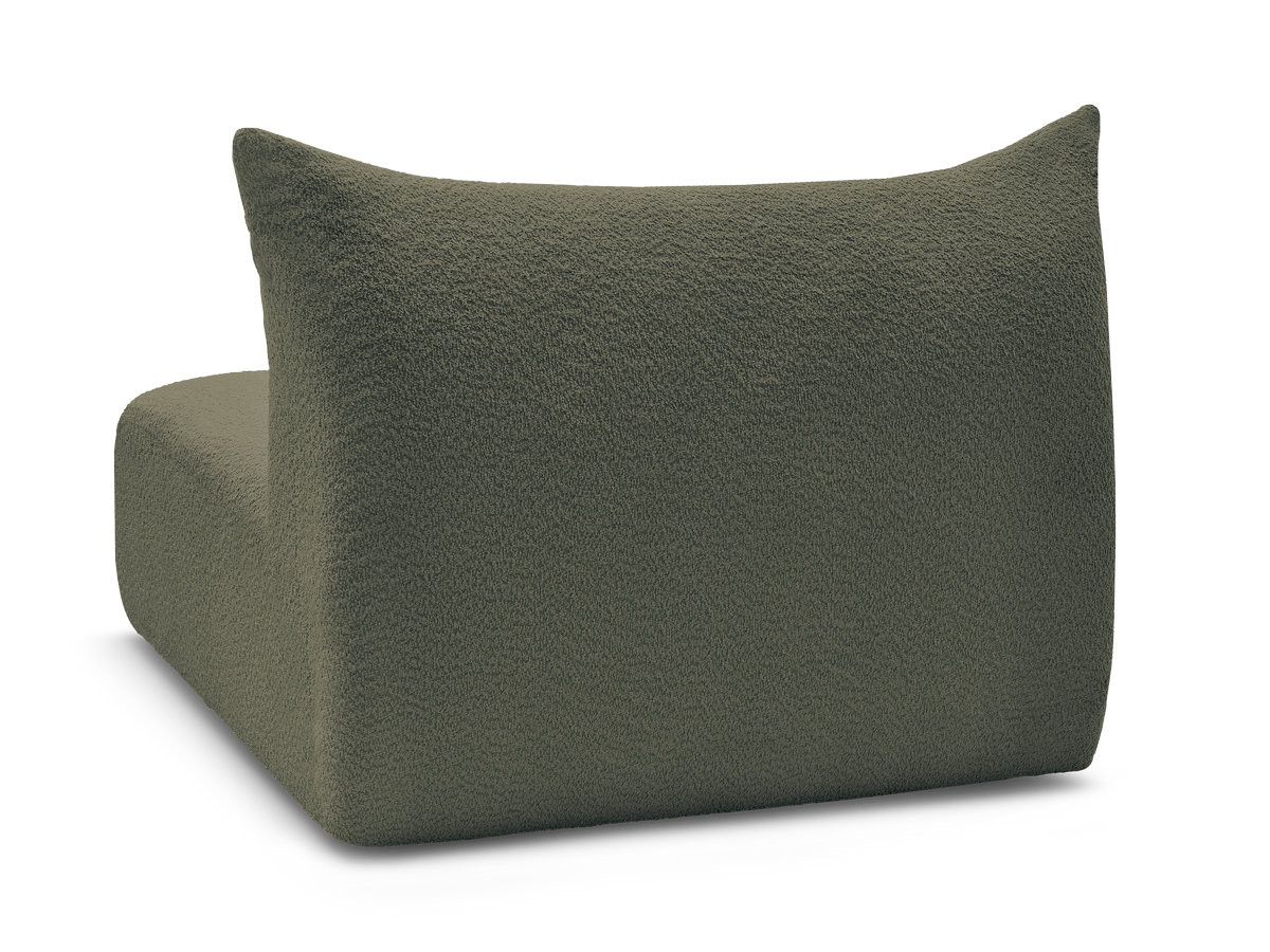 Chauffeuse 2 places sans accoudoir pour canapé modulable AZRA tissu bouclette