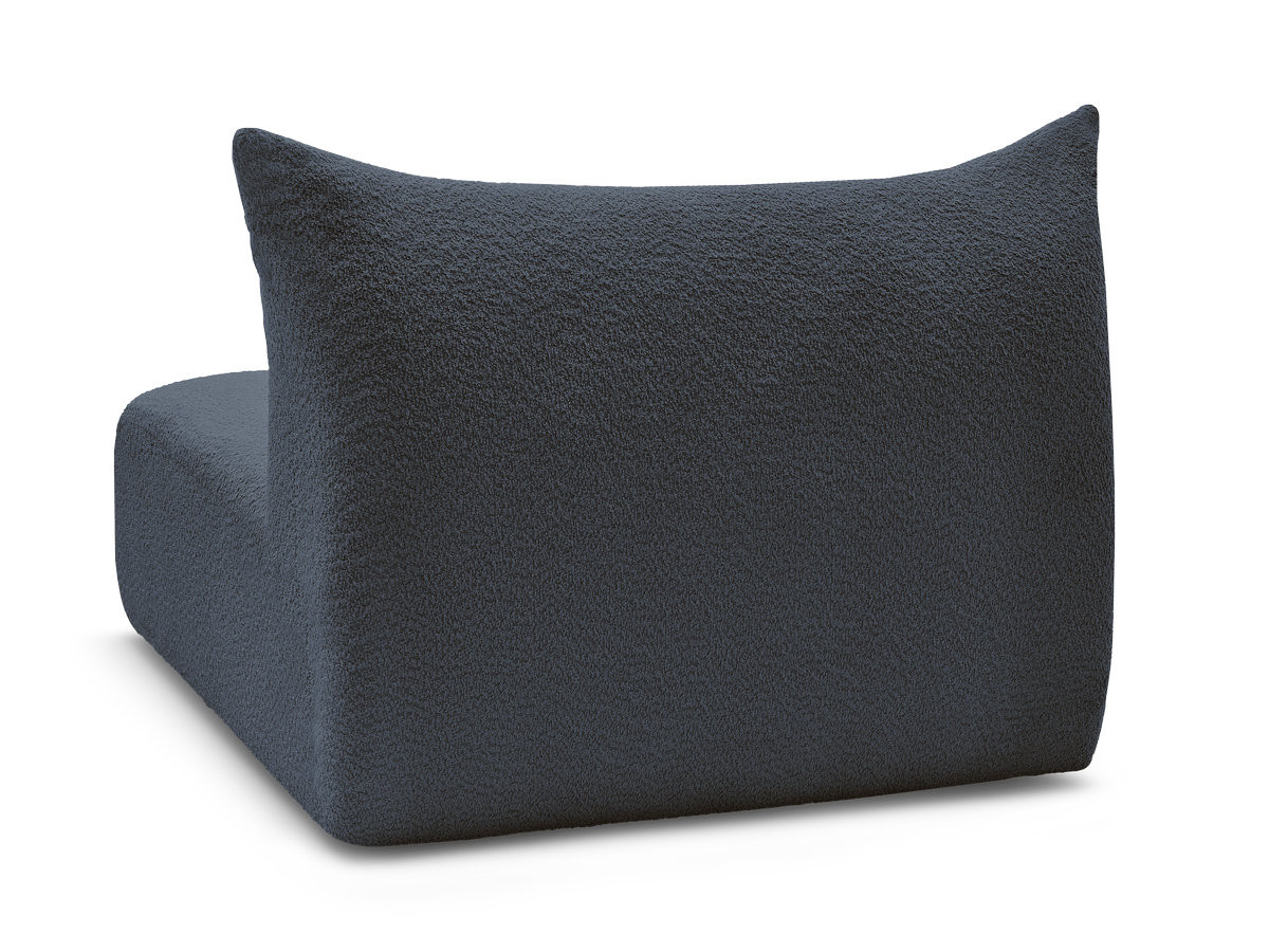 Chauffeuse 2 places sans accoudoir pour canapé modulable AZRA tissu bouclette