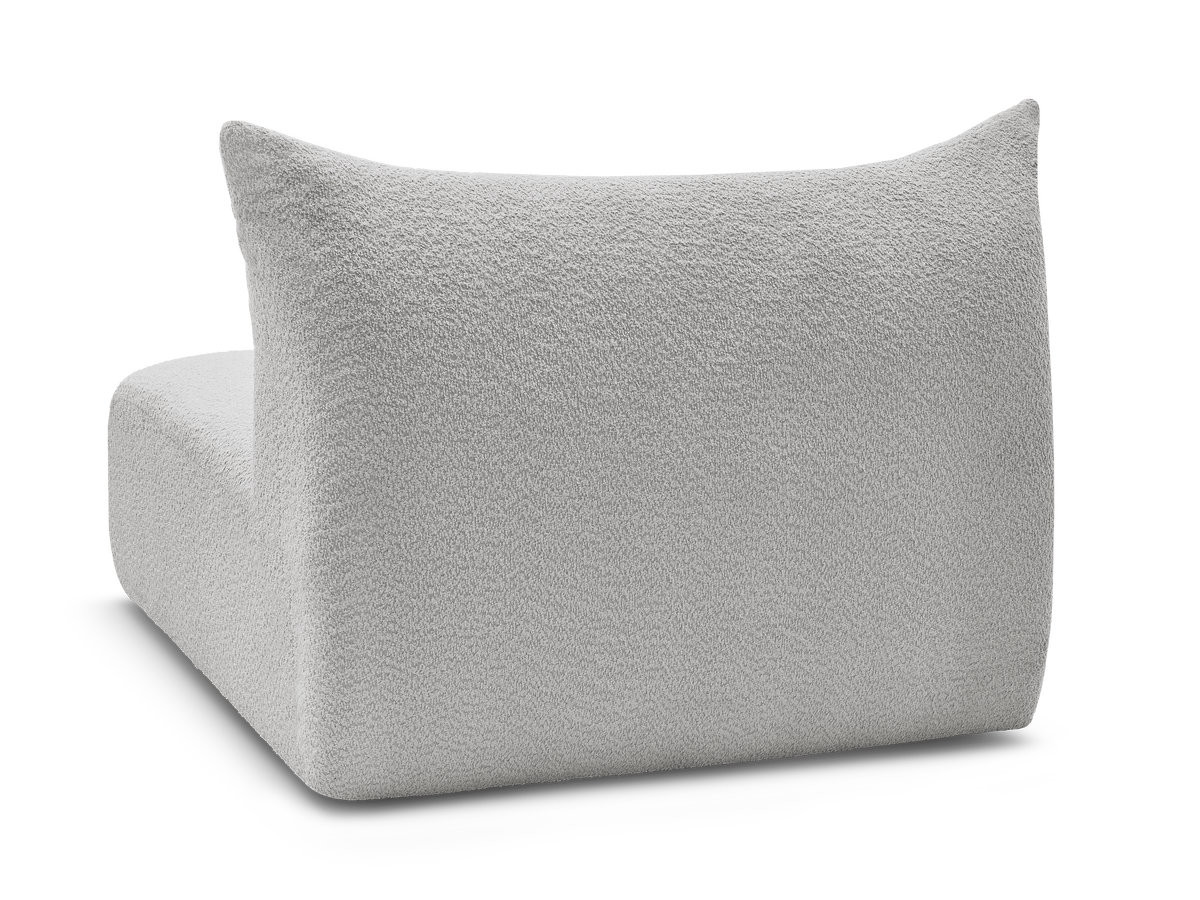 Chauffeuse 2 places sans accoudoir pour canapé modulable AZRA tissu bouclette