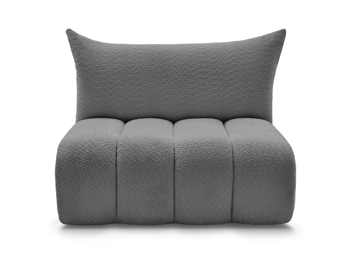 Chauffeuse 2 places sans accoudoir pour canapé modulable AZRA tissu bouclette