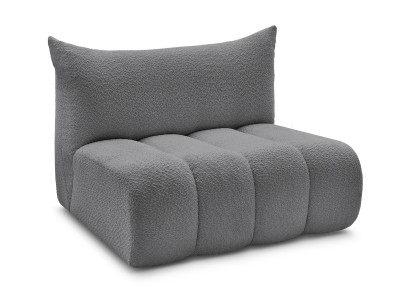 Chauffeuse 2 places sans accoudoir pour canapé modulable AZRA tissu bouclette