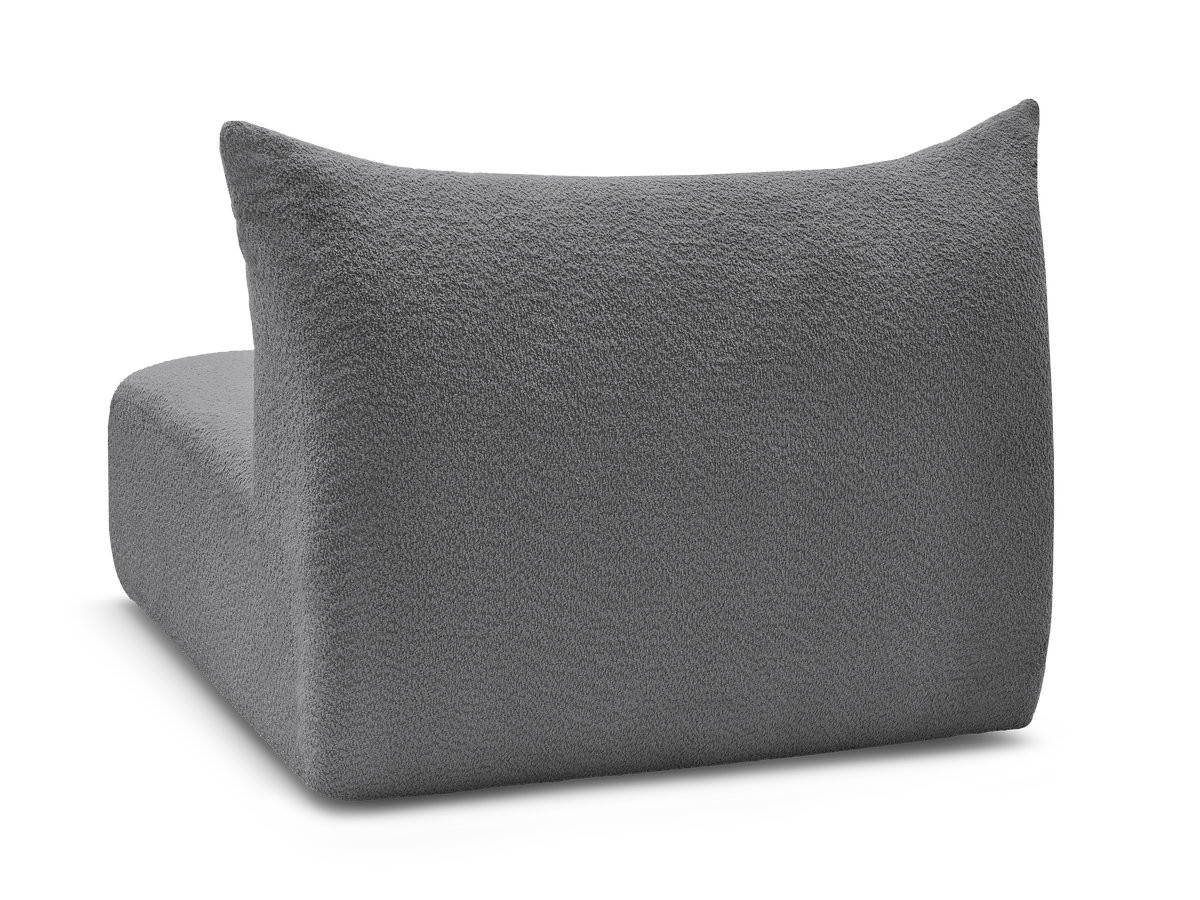 Chauffeuse 2 places sans accoudoir pour canapé modulable AZRA tissu bouclette