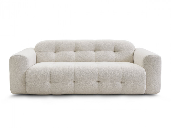 Canapé droit fixe 3 places LAURA tissu chiné