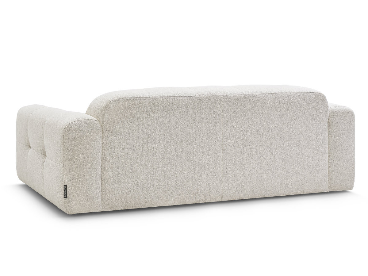 LAURA 3-zits vaste rechte bank in gemêleerde stof