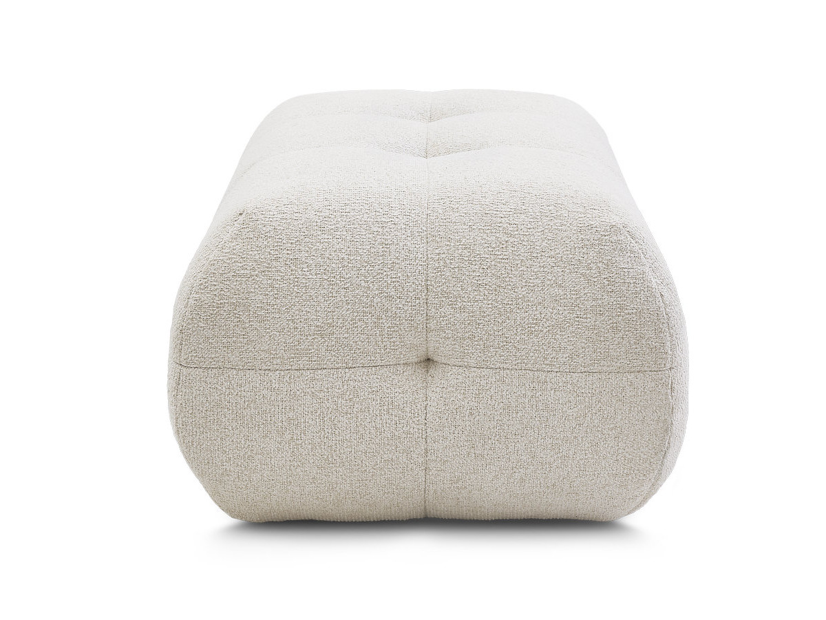 LAURA kleine poef in gemêleerde stof