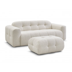 Droit fixe 3 places + petit pouf