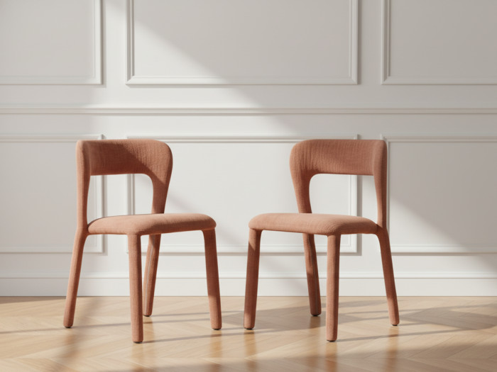 Lot de 2 chaises PIA tissu