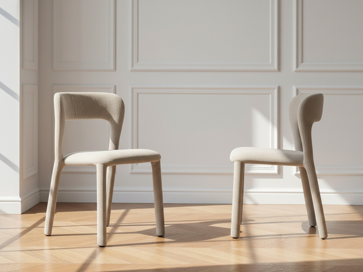 Lot de 2 chaises PIA tissu