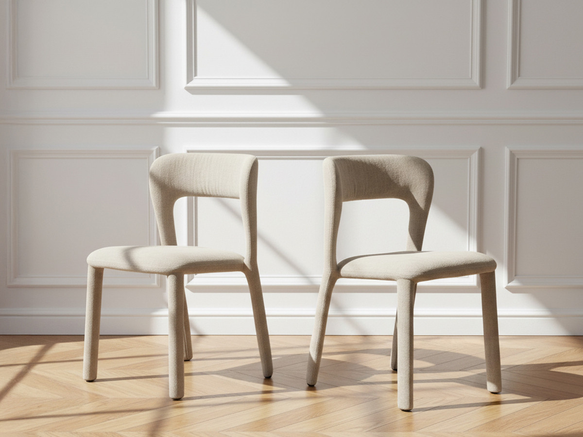 Lot de 2 chaises PIA tissu