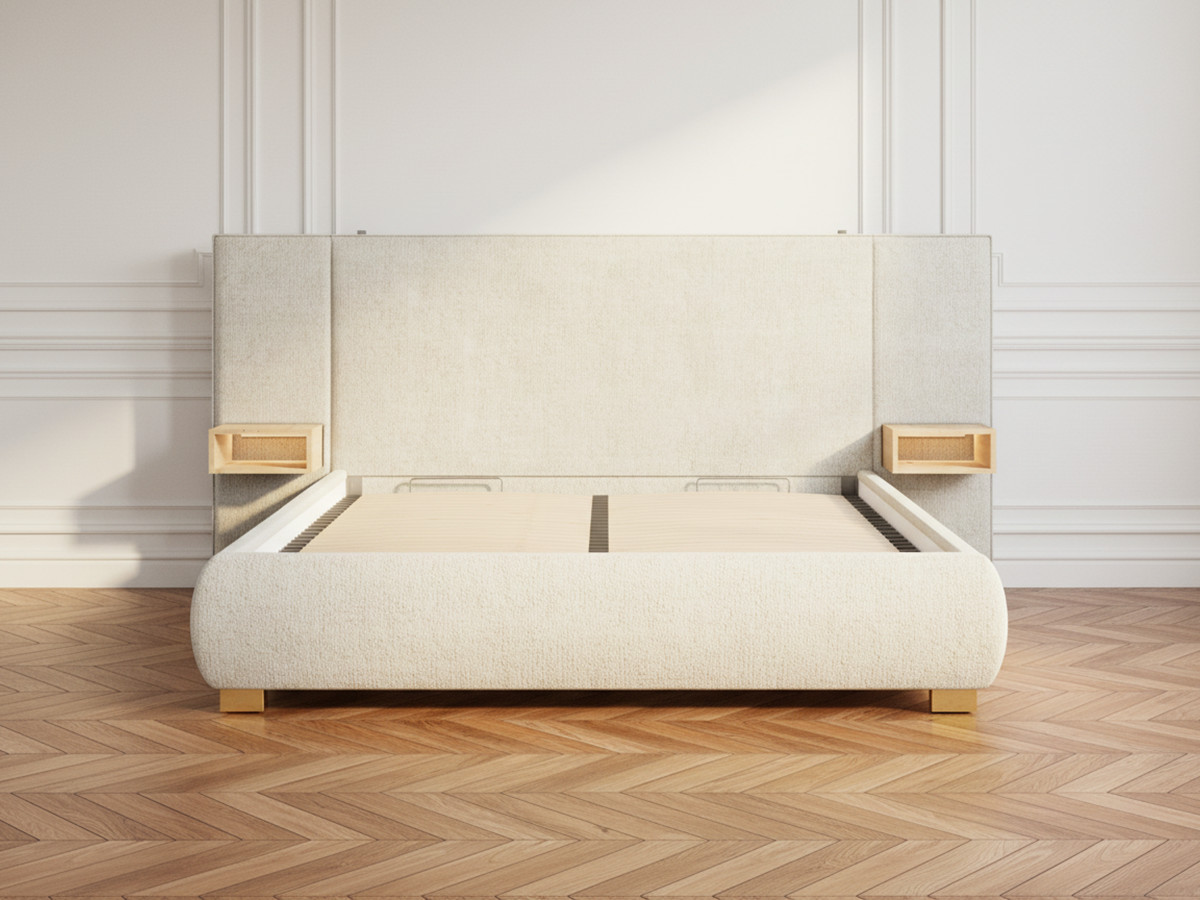 ALOE opbergbed met nachtkastjes en geïntegreerde led's