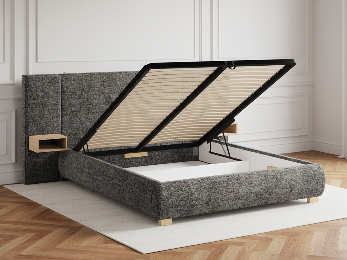 ALOE opbergbed met nachtkastjes en geïntegreerde led's