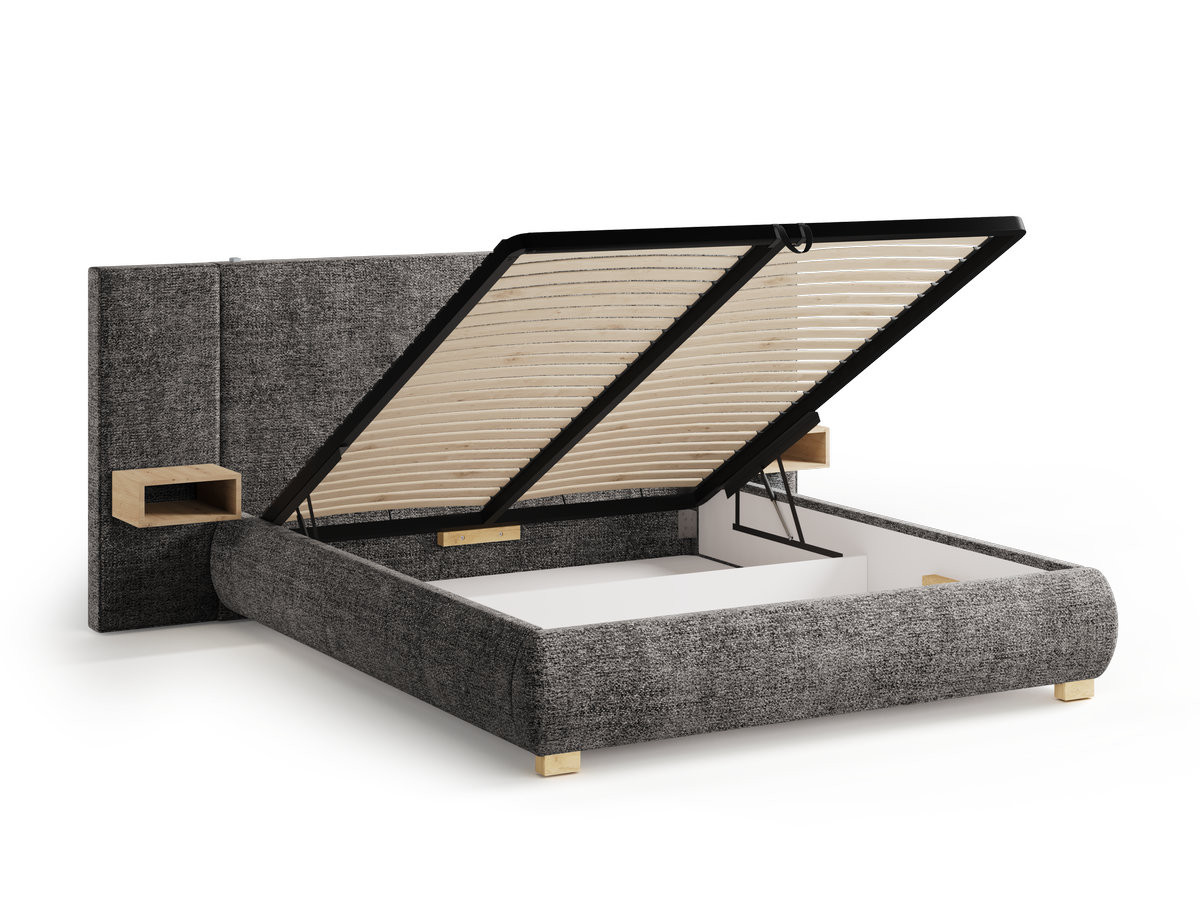 ALOE opbergbed met nachtkastjes en geïntegreerde led's