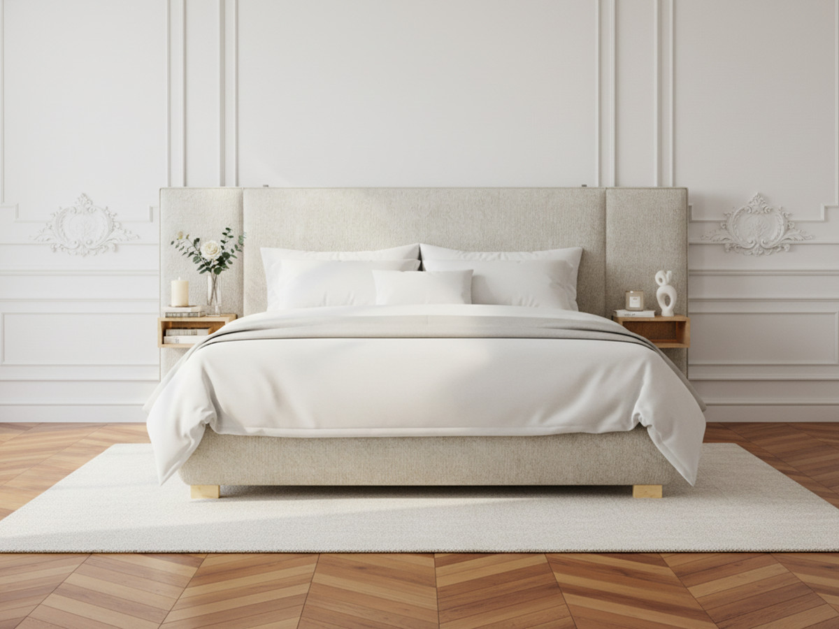 ALOE opbergbed met nachtkastjes en geïntegreerde led's