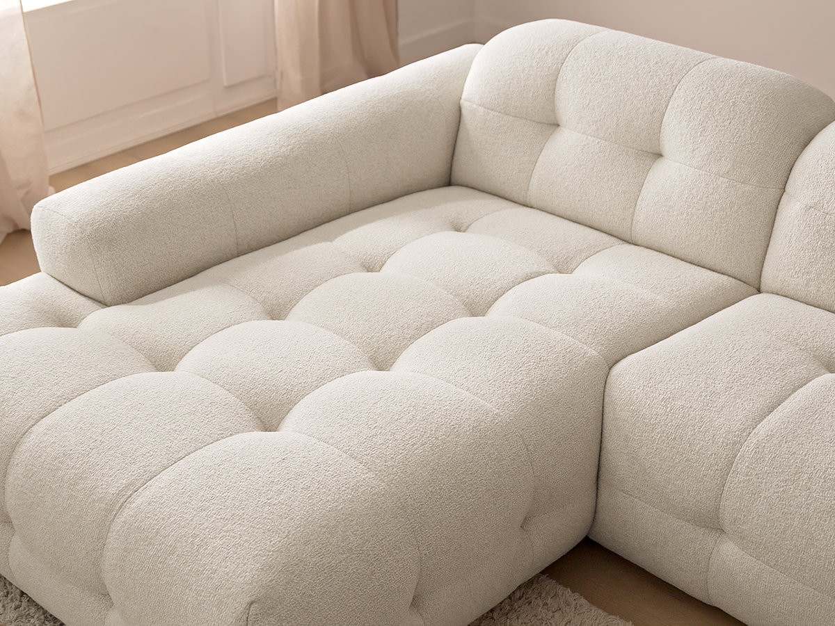 LAURA vaste hoekbank in gemêleerde stof