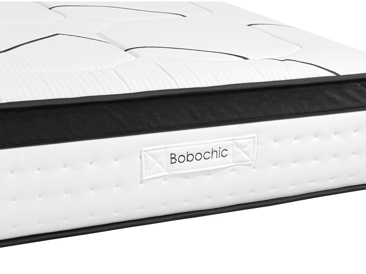 Ensemble matelas hybride ressorts ensachés et mémoire de forme + sommier MON AMOUR