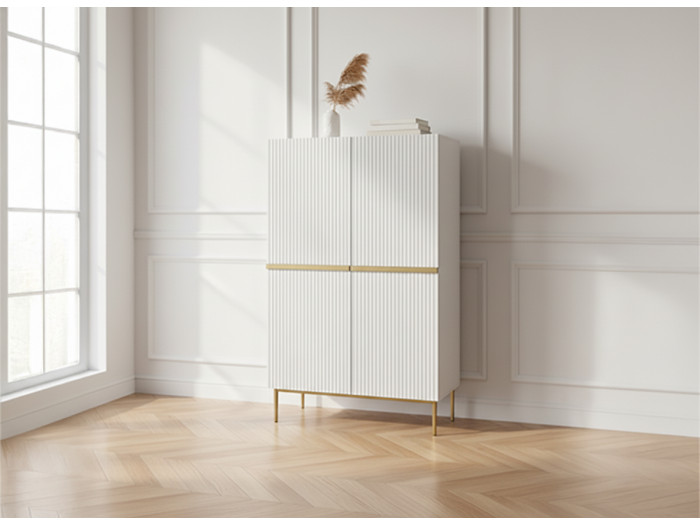 Buffet haut 2 portes 100 cm KASHA Pieds or