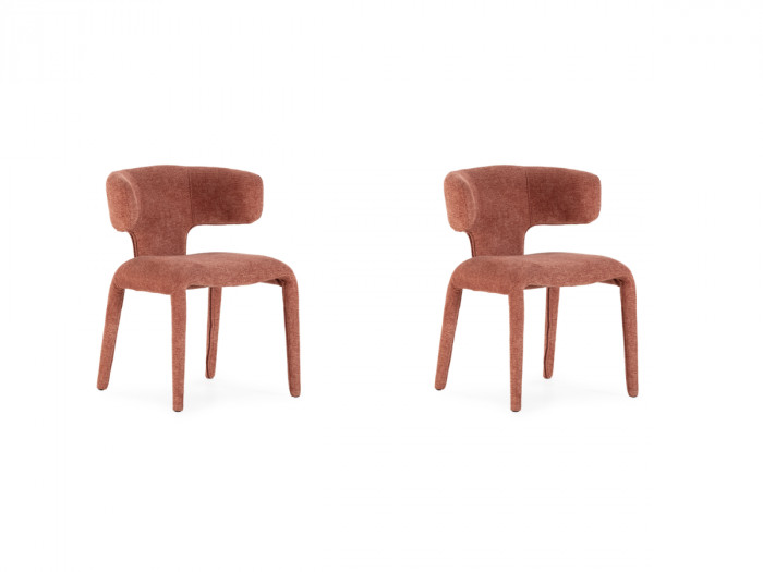 Lot de 2 chaises ROSA tissu texturé