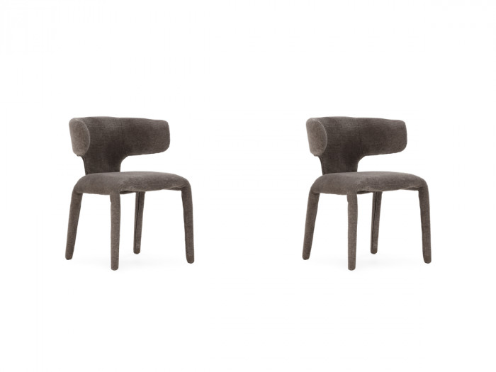 Lot de 2 chaises ROSA tissu texturé