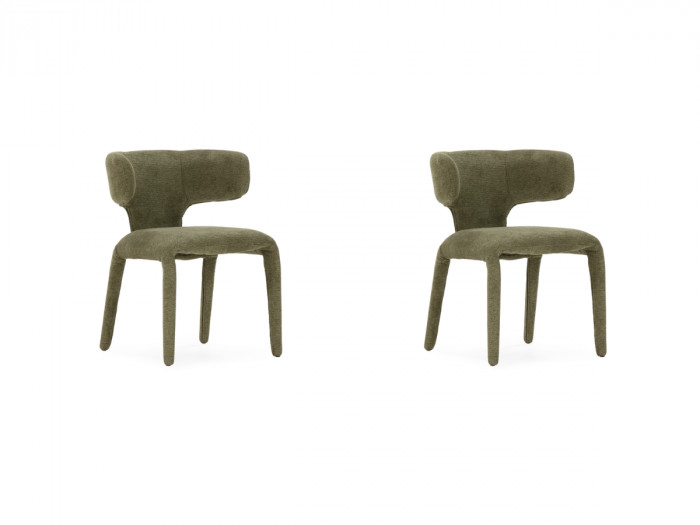 Lot de 2 chaises ROSA tissu texturé