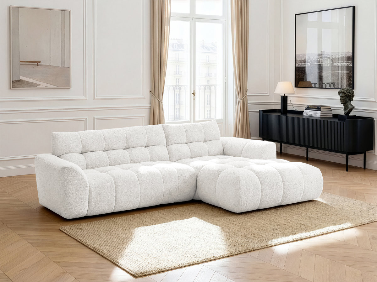 JAYA vaste hoekbank in chenillestof