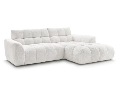 Canapé d'angle fixe JAYA tissu chenille