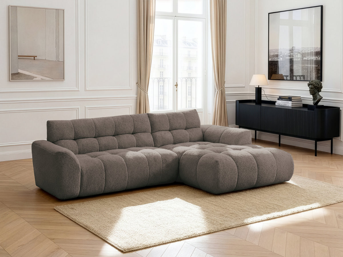 JAYA vaste hoekbank in chenillestof