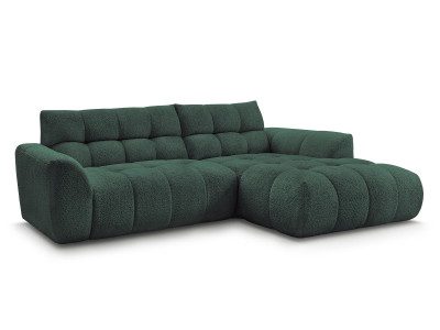 Canapé d'angle fixe JAYA tissu chenille