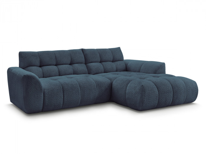 Canapé d'angle fixe JAYA tissu chenille