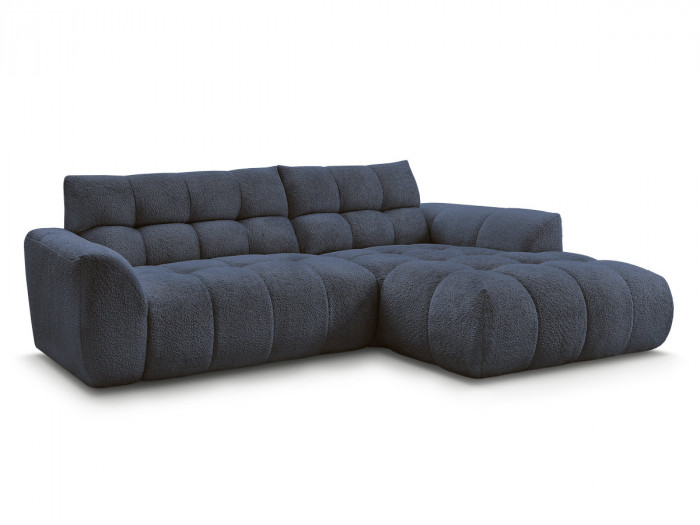 Canapé d'angle fixe JAYA tissu chenille