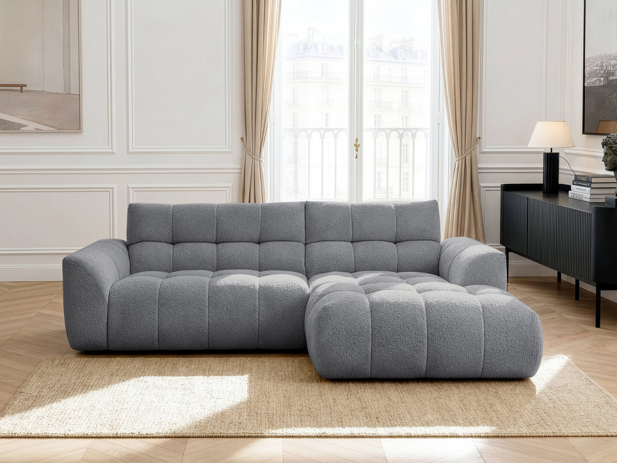 Canapé d'angle JAYA chenille gris — vue 4