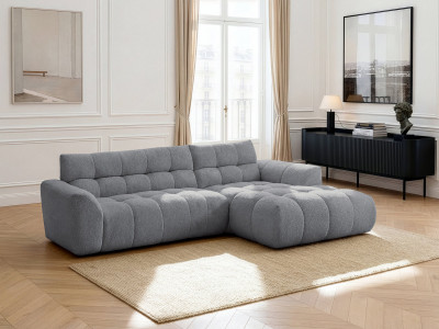Canapé d'angle fixe JAYA tissu chenille