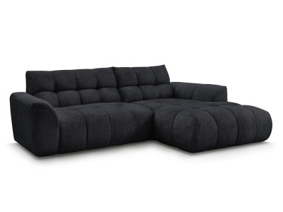 Canapé d'angle fixe JAYA tissu chenille