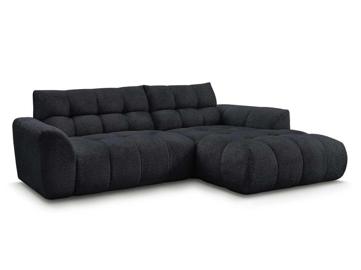 jaya vaste hoekbank in chenillestof gekleurd zwart