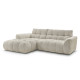 Canapé d'angle fixe JAYA tissu chenille
