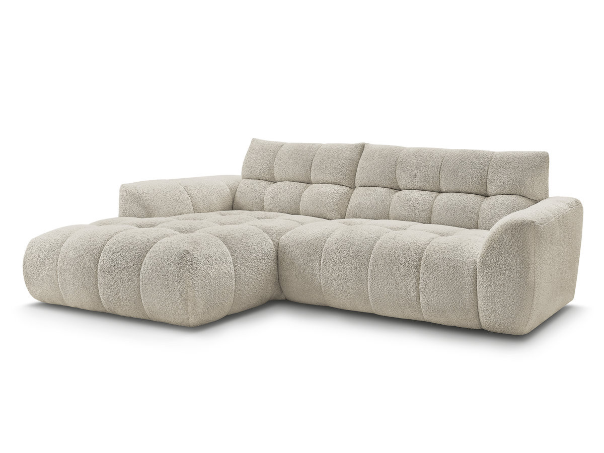 jaya vaste hoekbank in chenillestof gekleurd beige