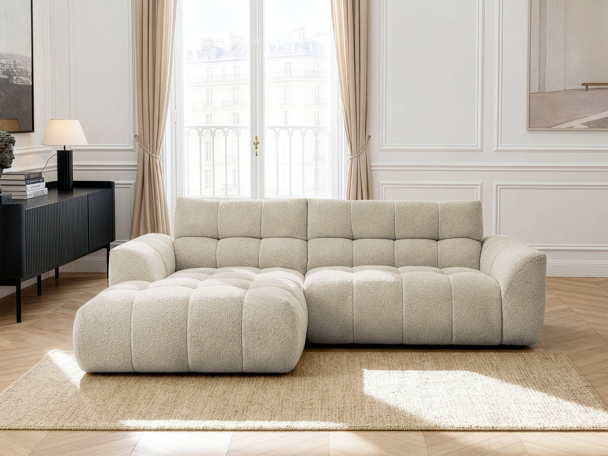 Canapé d'angle JAYA chenille beige — vue 4