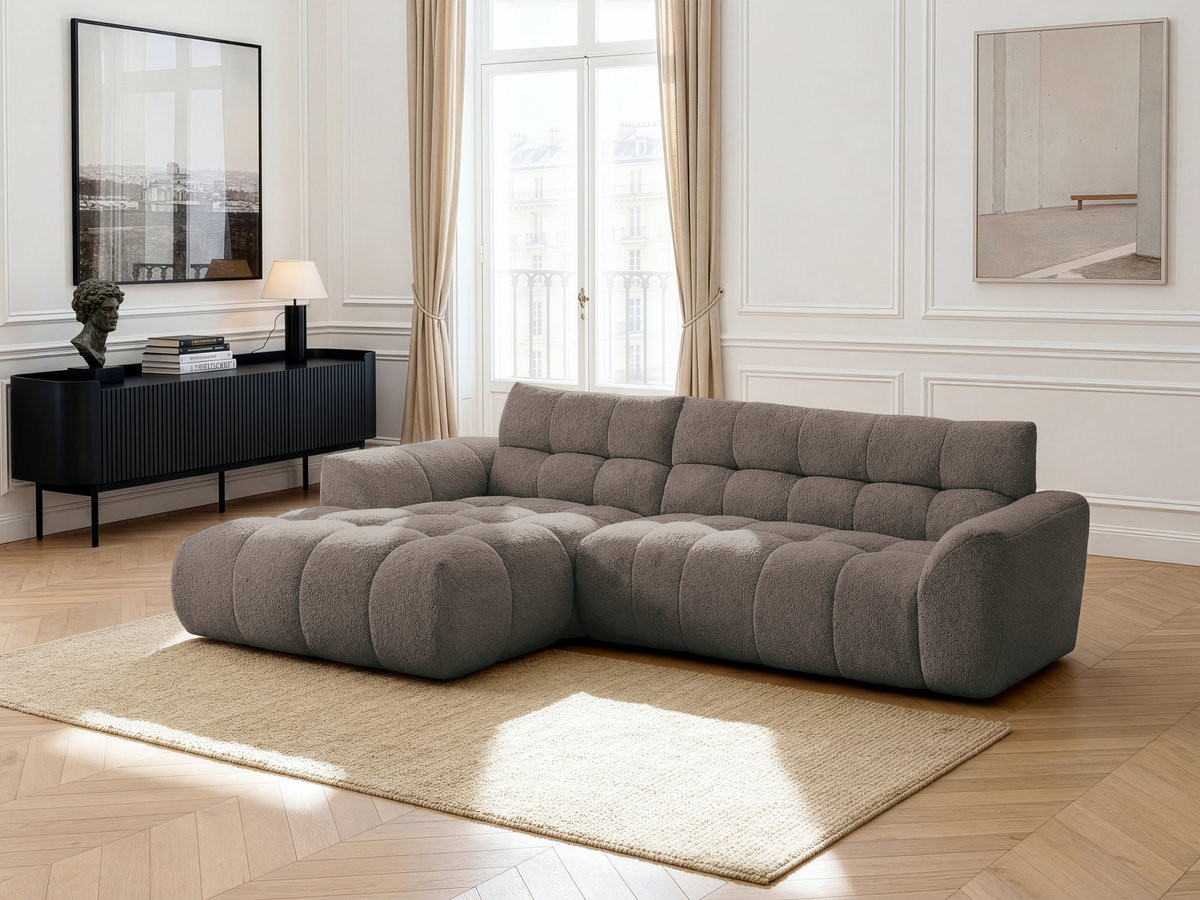 JAYA vaste hoekbank in chenillestof