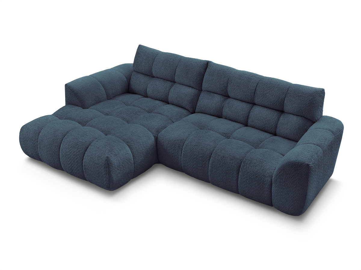 Canapé d'angle fixe JAYA tissu chenille