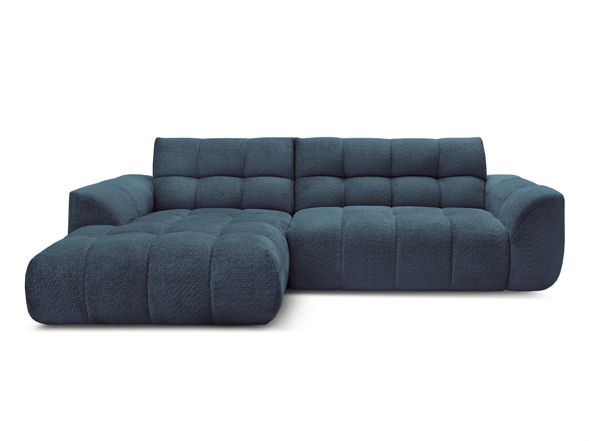 Canapé d'angle fixe JAYA tissu chenille