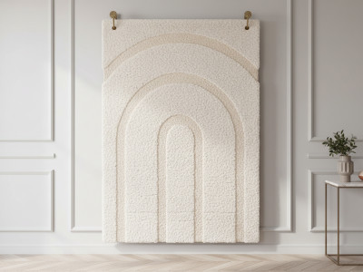 Tapis poils longs ALBA motif abstrait
