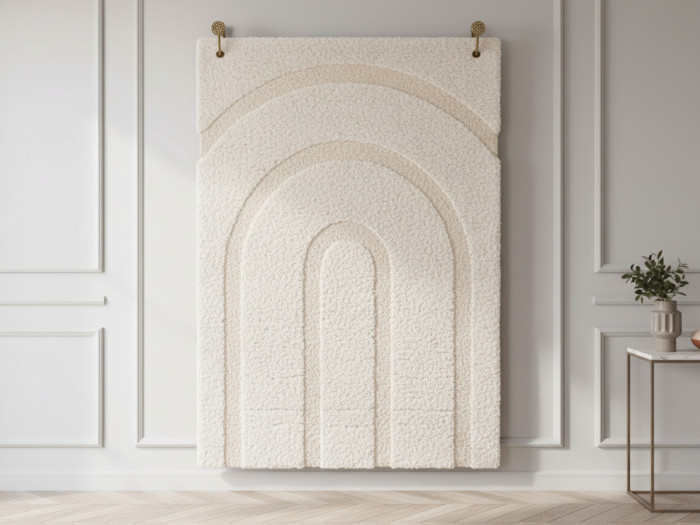 Tapis poils longs ALBA motif abstrait