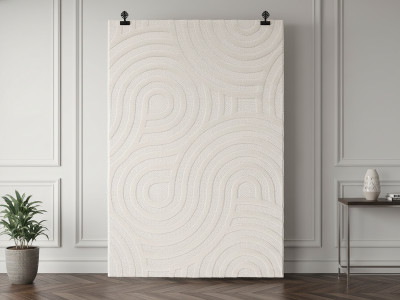 Tapis poils ras JOSIE motif abstrait