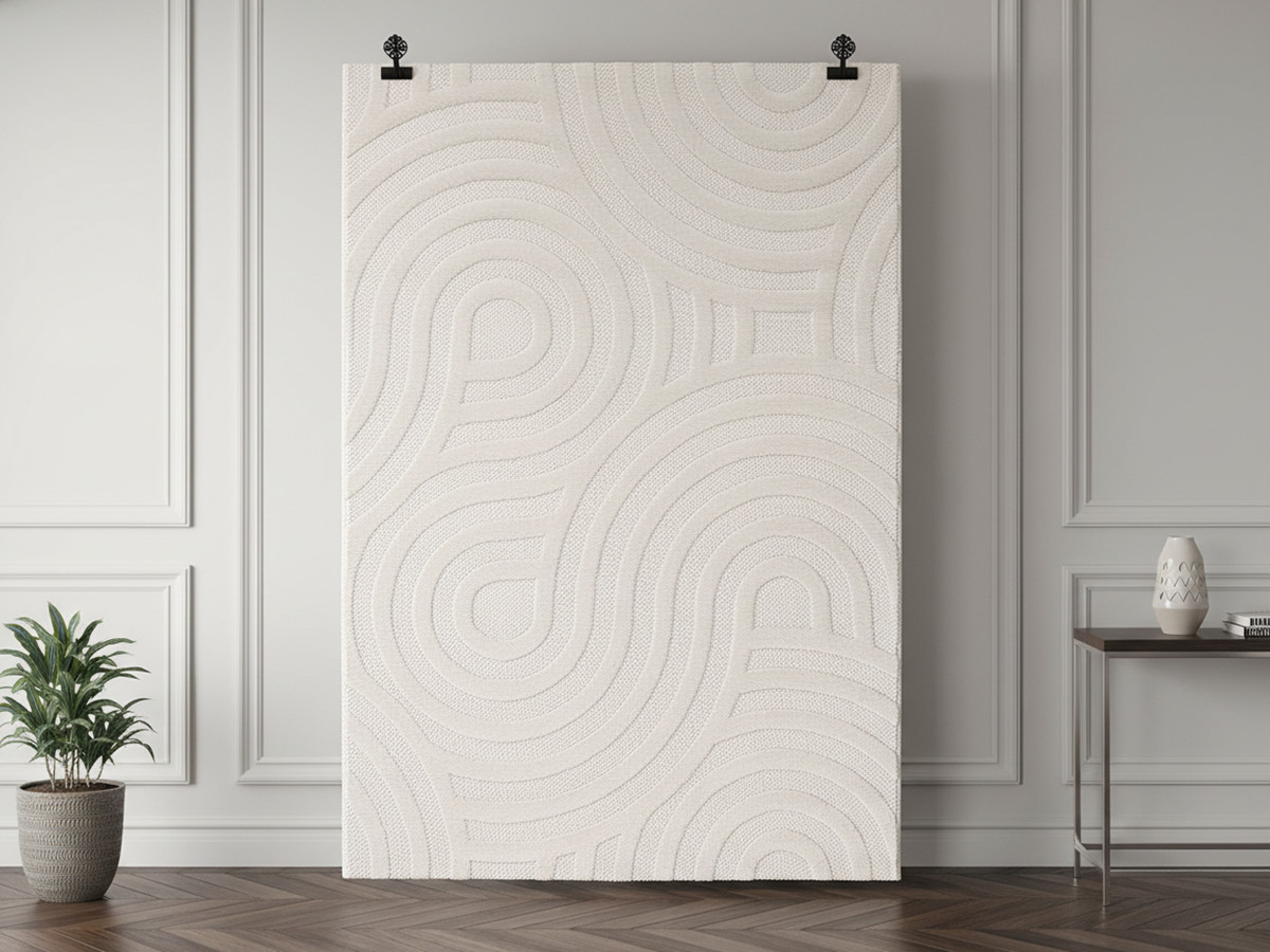 Tapis poils ras JOSIE motif abstrait