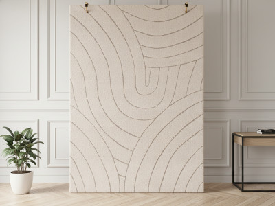 Tapis poils ras BENOIT motif abstrait