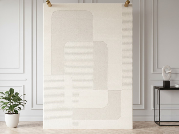 Tapis poils courts CLOTAIRE motif abstrait