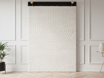 Tapis poils ras DENIS motif abstrait