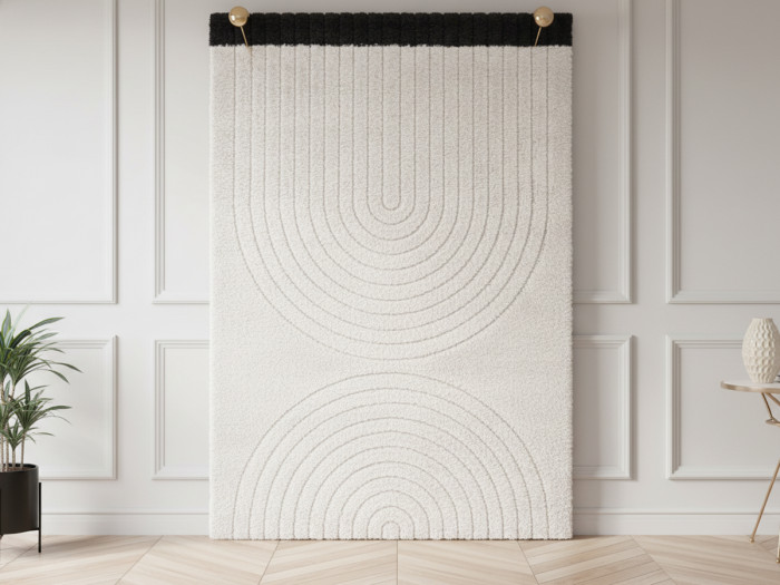 Tapis poils ras DENIS motif abstrait