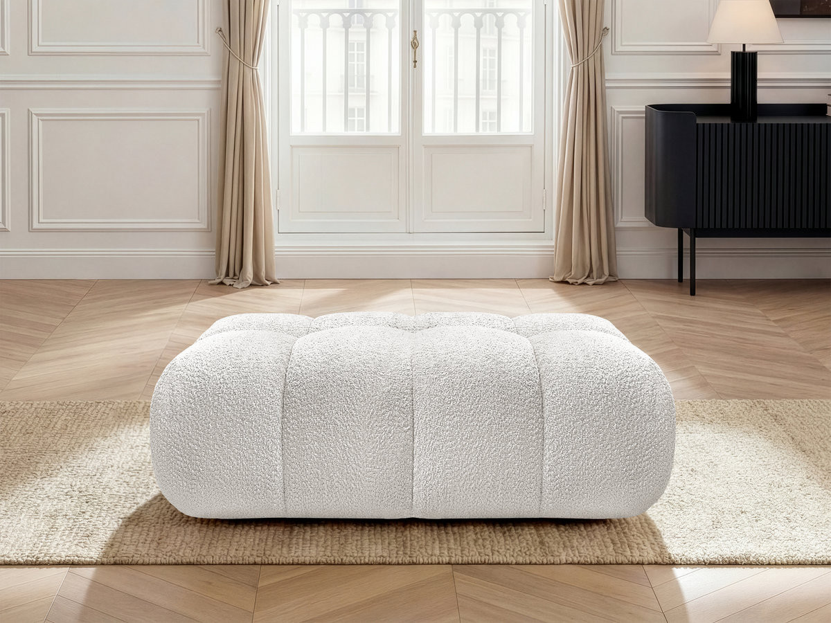 Pouf JAYA tissu chenille