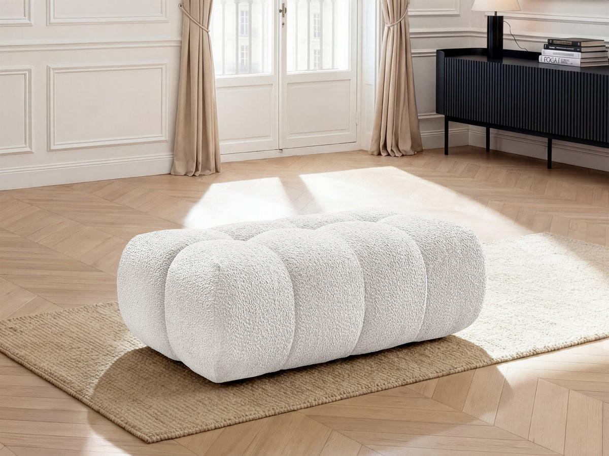 Pouf JAYA tissu chenille