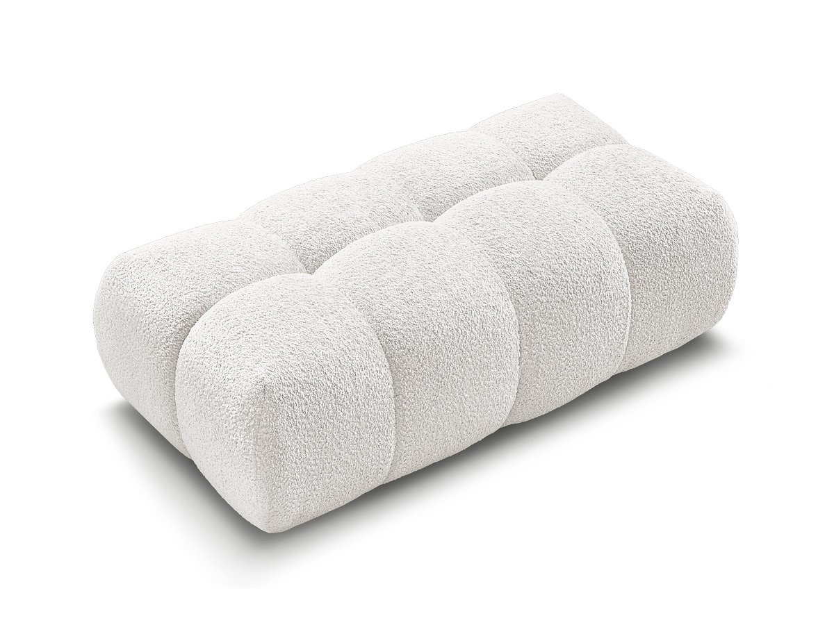 Pouf JAYA chenille blanc — vue 6